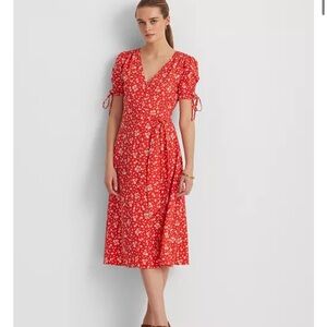 Lauren Ralph Lauren
Floral Crepe Midi Dress sz 12 NWT